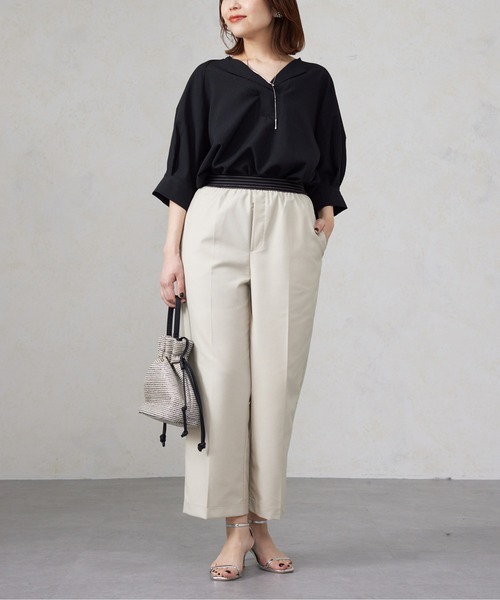 Chez toi（シェトワ）の「リネンタッチスキッパーブラウス（シャツ/ブラウス・レディース・ベージュ/ブラック/オリーブ/オフホワイト・FREE）」の19枚目の写真