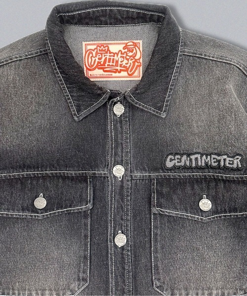 centimeter(センチメーター)の「CMT ruler washed denim shirt(シャツ/ブラウス・メンズ・ライトブルー/ブラウン/ブラック・LARGE/X-LARGE/MEDIUM)」の5枚目の写真
