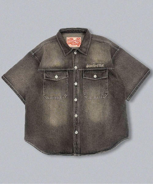 centimeter(センチメーター)の「CMT ruler washed denim shirt(シャツ/ブラウス・メンズ・ライトブルー/ブラウン/ブラック・LARGE/X-LARGE/MEDIUM)」の6枚目の写真