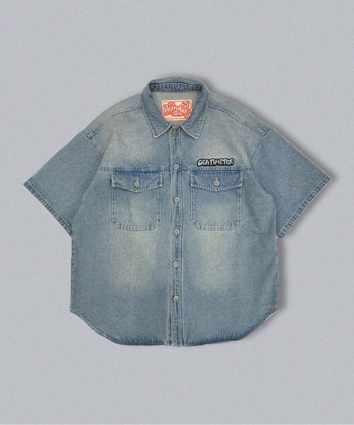 centimeter(センチメーター)の「CMT ruler washed denim shirt(シャツ/ブラウス・メンズ・ライトブルー/ブラウン/ブラック・LARGE/X-LARGE/MEDIUM)」の7枚目の写真