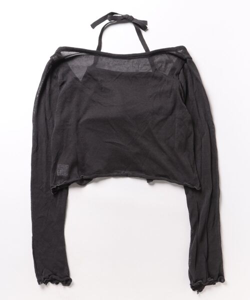 Sibra（シブラ）の「2点セット　キャミソール+カーディガン（カーディガン/ボレロ・レディース・ホワイト/ブラック/グレー・M）」の4枚目の写真