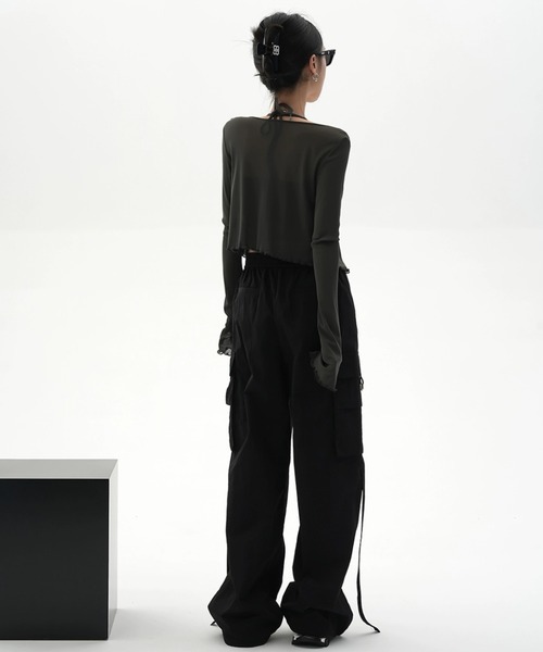 Sibra（シブラ）の「2点セット　キャミソール+カーディガン（カーディガン/ボレロ・レディース・ホワイト/ブラック/グレー・M）」の11枚目の写真