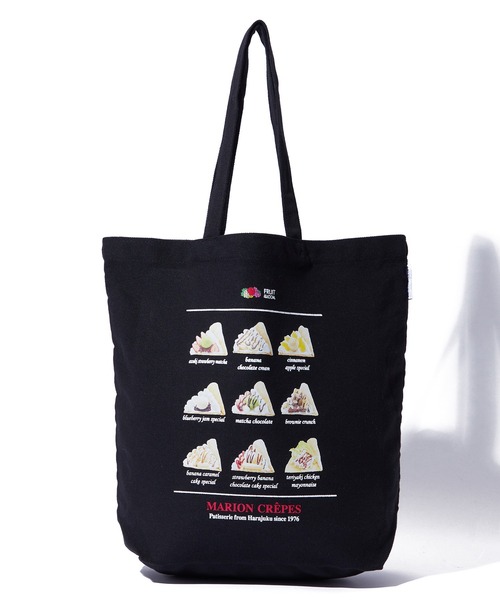 FRUIT OF THE LOOM(フルーツオブザルーム)の「【MARION CREPES × FRUIT OF THE LOOM】マリオンクレープ × フルーツオブザルーム TOTE BAG C(トートバッグ・レディース・オフホワイト/ブラック・FREE)」の5枚目の写真