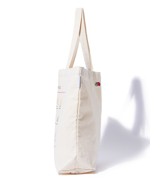 FRUIT OF THE LOOM(フルーツオブザルーム)の「【MARION CREPES × FRUIT OF THE LOOM】マリオンクレープ × フルーツオブザルーム TOTE BAG C(トートバッグ・レディース・オフホワイト/ブラック・FREE)」の7枚目の写真