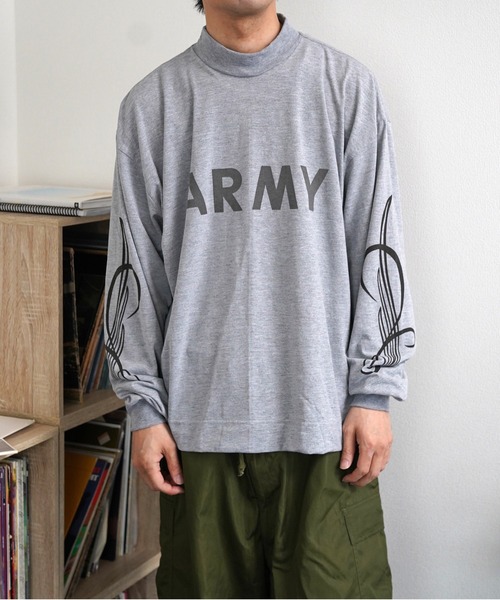 【セール】【THRIFTY LOOK スリフティールック 】 ARMY OVER PRINTED LS TEE ロンティ（Tシャツ/カットソー）｜THRIFTY LOOK（スリフティールック）