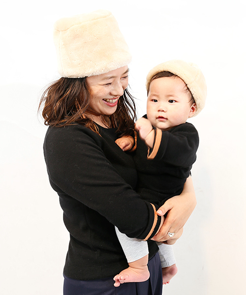 Omekashi(オメカシ)の「【Omekashi】ファーロシア帽(ニットキャップ/ビーニー・レディース・アイボリー/ブラック/モカ/ベージュ・FREE)」の7枚目の写真