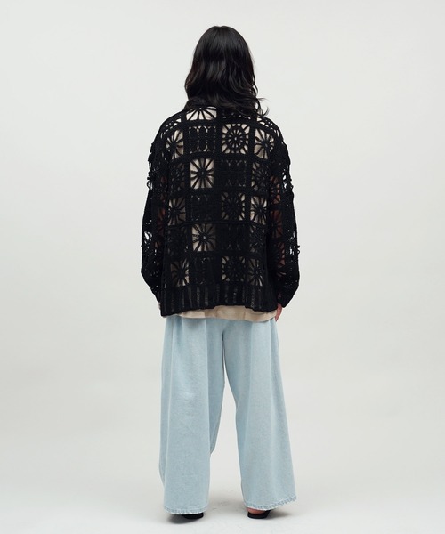 Aphlotus（アプロタス）の「クロシェ編み L/S メッシュニット