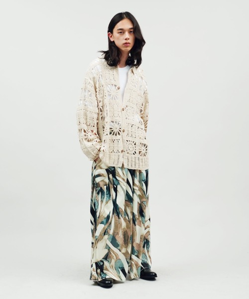 Aphlotus(アプロタス)の「クロシェ編み L/S メッシュニット シアー カーディガン(カーディガン/ボレロ・メンズ・アイボリー/ブラック・LARGE/MEDIUM)」の21枚目の写真