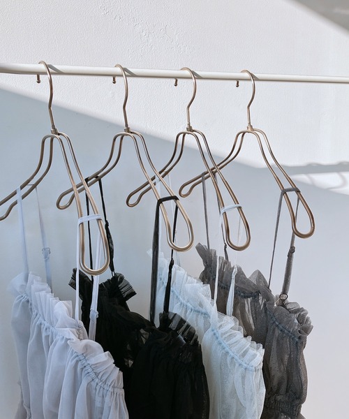 AS KNOW AS plus(アズノゥアズプラス)の「◎バックリボンチュールビスチェキャミソール(キャミソール・レディース・ブラック/グレー系/シルバー系/チャコール/グレー系1・FREE)」の16枚目の写真