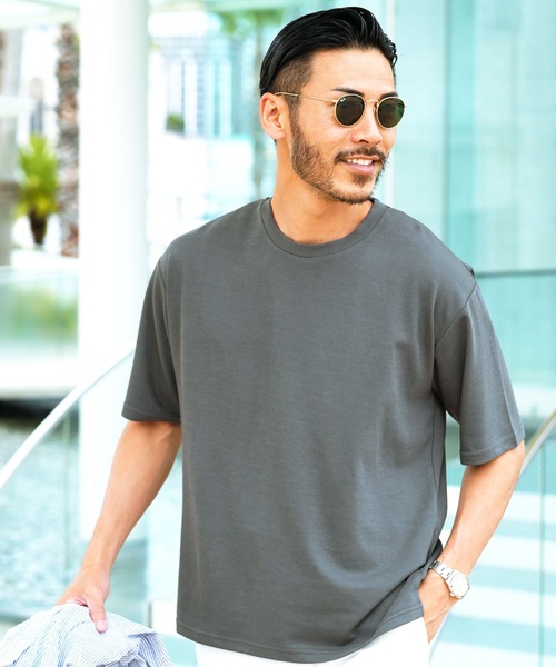 jiggys shop(ジギーズショップ)の「接触冷感 吸湿速乾 ドライポンチ プレミアム 半袖Tシャツ(Tシャツ/カットソー・メンズ・ブラック/グレー系その他/チャコールグレー/ホワイト・MEDIUM/LARGE/X-LARGE)」の4枚目の写真
