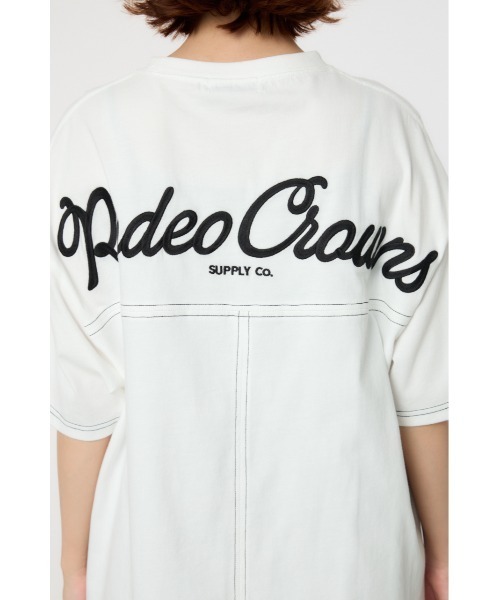 RODEO CROWNS WIDE BOWL(ロデオクラウンズワイドボウル)の「RCSカラーステッチビッグTシャツ(Tシャツ/カットソー・レディース・ネイビー/オフホワイト/ブラック・FREE)」の7枚目の写真