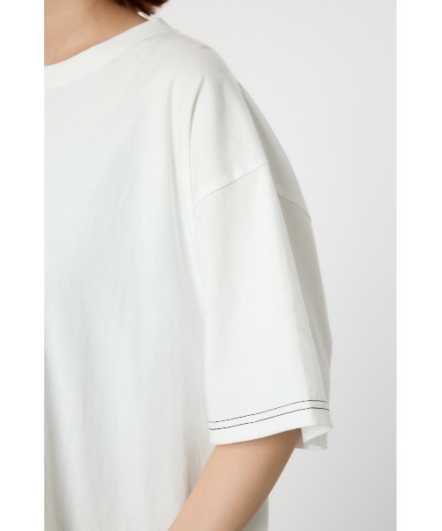 RODEO CROWNS WIDE BOWL(ロデオクラウンズワイドボウル)の「RCSカラーステッチビッグTシャツ(Tシャツ/カットソー・レディース・ネイビー/オフホワイト/ブラック・FREE)」の6枚目の写真