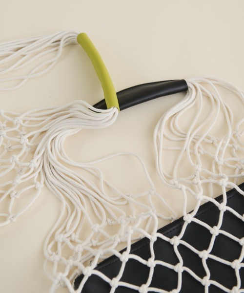 MERLOT（メルロー）の「ネットトライアングルバッグ（トートバッグ・レディース・グリーン/ブラック・FREE）」の16枚目の写真