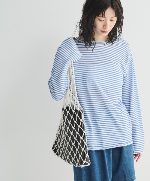 MERLOT（メルロー）の「ネットトライアングルバッグ（トートバッグ・レディース・グリーン/ブラック・FREE）」の9枚目の写真