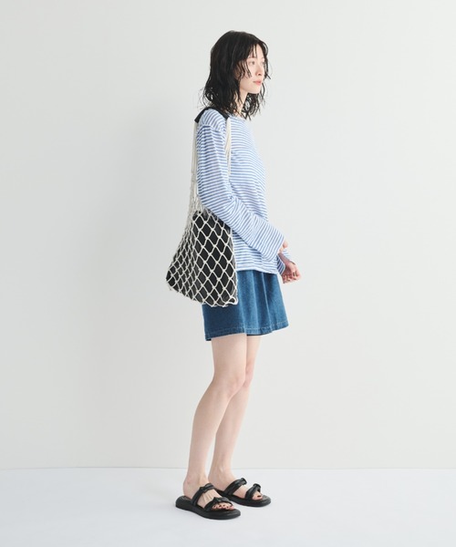 MERLOT（メルロー）の「ネットトライアングルバッグ（トートバッグ・レディース・グリーン/ブラック・FREE）」の12枚目の写真