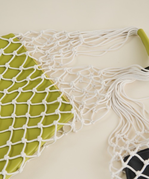 MERLOT（メルロー）の「ネットトライアングルバッグ（トートバッグ・レディース・グリーン/ブラック・FREE）」の8枚目の写真