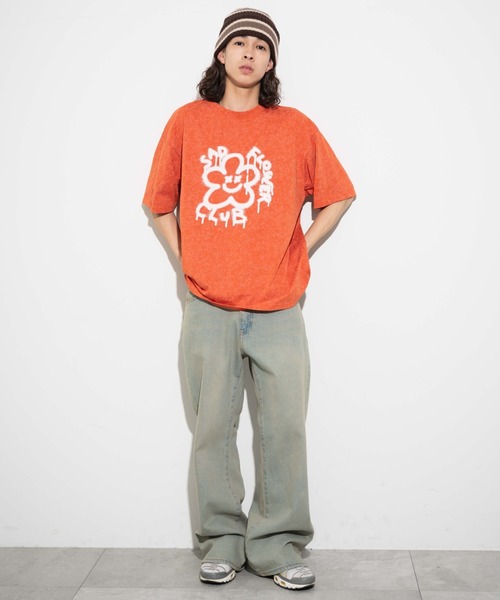 WEGO（ウィゴー）の「WEGO/スノーダイグラフィックT（Tシャツ/カットソー・メンズ・オレンジ/ブラック/ベージュ/ブラック系その他/ダークグレー・MEDIUM/LARGE）」の22枚目の写真