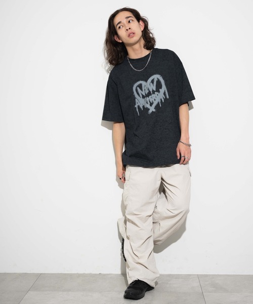 WEGO（ウィゴー）の「WEGO/スノーダイグラフィックT（Tシャツ/カットソー・メンズ・オレンジ/ブラック/ベージュ/ブラック系その他/ダークグレー・MEDIUM/LARGE）」の19枚目の写真