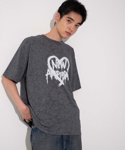 WEGO（ウィゴー）の「WEGO/スノーダイグラフィックT（Tシャツ/カットソー・メンズ・オレンジ/ブラック/ベージュ/ブラック系その他/ダークグレー・MEDIUM/LARGE）」の14枚目の写真