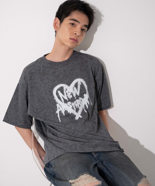 WEGO（ウィゴー）の「WEGO/スノーダイグラフィックT（Tシャツ/カットソー・メンズ・オレンジ/ブラック/ベージュ/ブラック系その他/ダークグレー・MEDIUM/LARGE）」の15枚目の写真