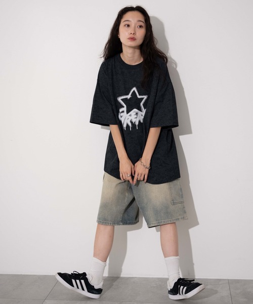 WEGO（ウィゴー）の「WEGO/スノーダイグラフィックT（Tシャツ/カットソー・メンズ・オレンジ/ブラック/ベージュ/ブラック系その他/ダークグレー・MEDIUM/LARGE）」の13枚目の写真