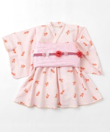 panpantutu(パンパンチュチュ)の浴衣ドレス3点セット(浴衣+帯+ポンポン)(浴衣)