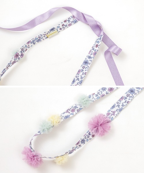 新品　panpantutu 浴衣ドレス3点セット（浴衣＋帯＋ポンポン）/桜 　M 浴衣ドレス3点セット（浴衣＋帯＋ポンポン）（浴衣