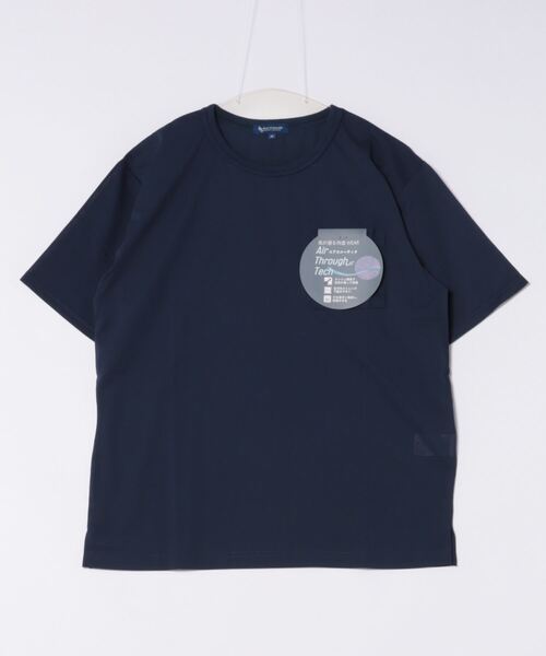 Blue Standard (ブルースタンダード)の「【BLUE STANDARD/ブルースタンダード】エアースルーテック ポケット付Tシャツ 全方向ストレッチ 軽量 速乾(Tシャツ/カットソー・メンズ・ブラック/ネイビー・MEDIUM/LARGE/X-LARGE)」の8枚目の写真