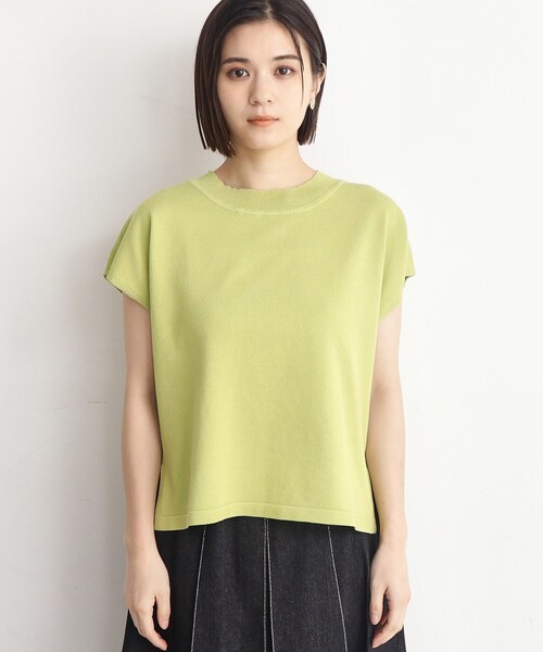 THE SHOP TK (ザ ショップ ティーケー )の「◆【UVケア/さらりと柔らかい/洗える】フレンチスリーブニットTEE(ニット/セーター・レディース・オフホワイト/ブラック/スモーキーグリーン系/ブラウン系その他・12/13)」の22枚目の写真