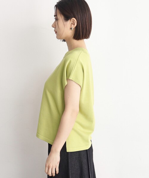 THE SHOP TK (ザ ショップ ティーケー )の「◆【UVケア/さらりと柔らかい/洗える】フレンチスリーブニットTEE(ニット/セーター・レディース・オフホワイト/ブラック/スモーキーグリーン系/ブラウン系その他・12/13)」の21枚目の写真