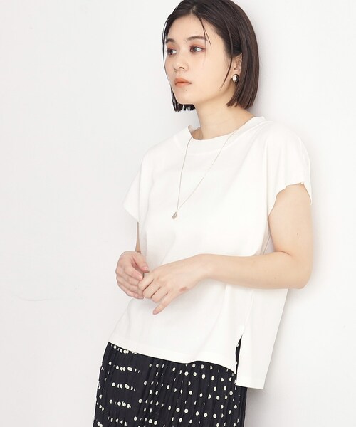 THE SHOP TK (ザ ショップ ティーケー )の「◆【UVケア/さらりと柔らかい/洗える】フレンチスリーブニットTEE(ニット/セーター・レディース・オフホワイト/ブラック/スモーキーグリーン系/ブラウン系その他・12/13)」の16枚目の写真
