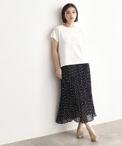 THE SHOP TK (ザ ショップ ティーケー )の「◆【UVケア/さらりと柔らかい/洗える】フレンチスリーブニットTEE(ニット/セーター・レディース・オフホワイト/ブラック/スモーキーグリーン系/ブラウン系その他・12/13)」の14枚目の写真