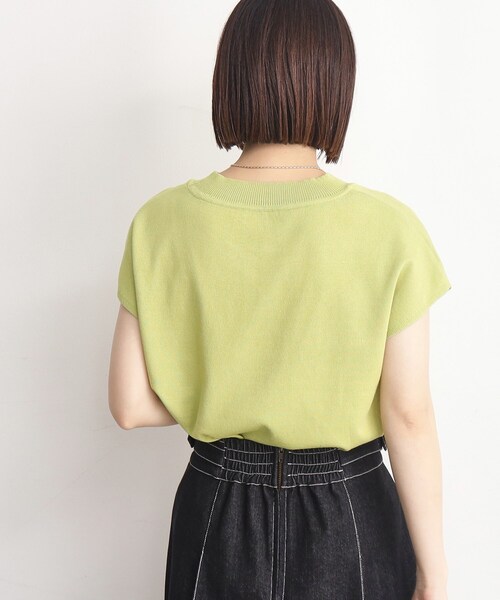 THE SHOP TK (ザ ショップ ティーケー )の「◆【UVケア/さらりと柔らかい/洗える】フレンチスリーブニットTEE(ニット/セーター・レディース・オフホワイト/ブラック/スモーキーグリーン系/ブラウン系その他・12/13)」の5枚目の写真
