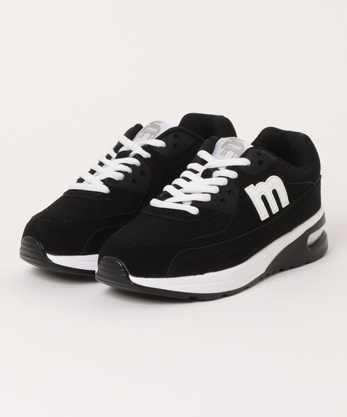 moz(モズ)の「moz(モズ)エア入り厚底ソールワントーンスニーカー(スニーカー・レディース・グレー/グレイッシュベージュ/ブラック×ホワイト/マスタード/グリーン/ブルー・22.5cm/23.5cm/24.5cm/23.0cm/24.0cm)」の2枚目の写真