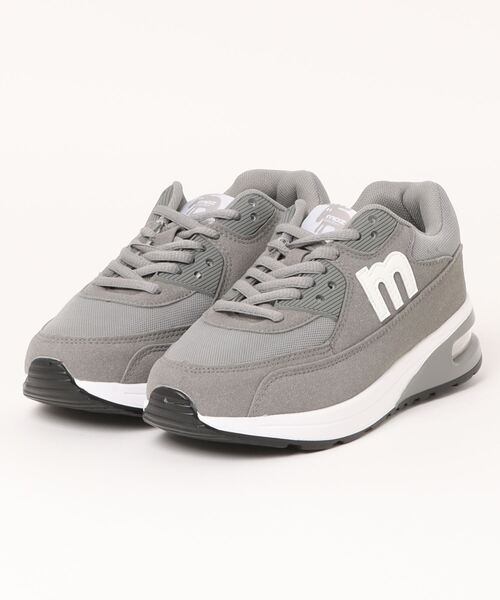 moz(モズ)の「moz(モズ)エア入り厚底ソールワントーンスニーカー(スニーカー・レディース・グレー/グレイッシュベージュ/ブラック×ホワイト/マスタード/グリーン/ブルー・22.5cm/23.5cm/24.5cm/23.0cm/24.0cm)」の3枚目の写真