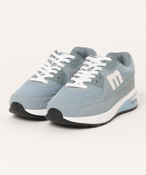 moz(モズ)の「moz(モズ)エア入り厚底ソールワントーンスニーカー(スニーカー・レディース・グレー/グレイッシュベージュ/ブラック×ホワイト/マスタード/グリーン/ブルー・22.5cm/23.5cm/24.5cm/23.0cm/24.0cm)」の1枚目の写真