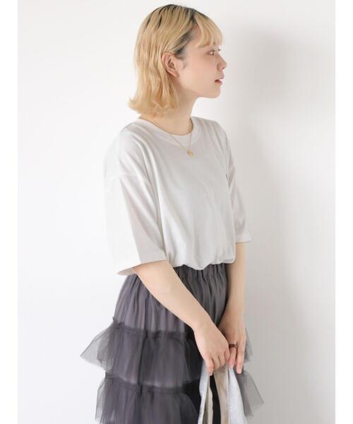 ehka sopo(エヘカソポ)の「シュナウザーワッペンTシャツ(Tシャツ/カットソー・レディース・オフホワイト/ピンク/ネイビー/グリーン・F)」の18枚目の写真