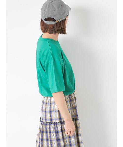 ehka sopo(エヘカソポ)の「シュナウザーワッペンTシャツ(Tシャツ/カットソー・レディース・オフホワイト/ピンク/ネイビー/グリーン・F)」の8枚目の写真