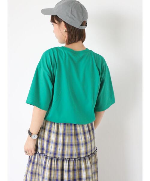 ehka sopo(エヘカソポ)の「シュナウザーワッペンTシャツ(Tシャツ/カットソー・レディース・オフホワイト/ピンク/ネイビー/グリーン・F)」の17枚目の写真