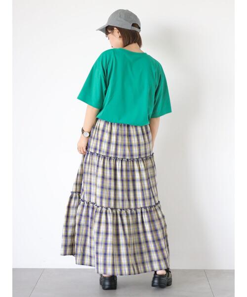 ehka sopo(エヘカソポ)の「シュナウザーワッペンTシャツ(Tシャツ/カットソー・レディース・オフホワイト/ピンク/ネイビー/グリーン・F)」の14枚目の写真