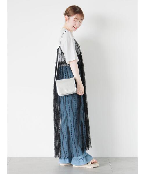 ehka sopo(エヘカソポ)の「シュナウザーワッペンTシャツ(Tシャツ/カットソー・レディース・オフホワイト/ピンク/ネイビー/グリーン・F)」の6枚目の写真