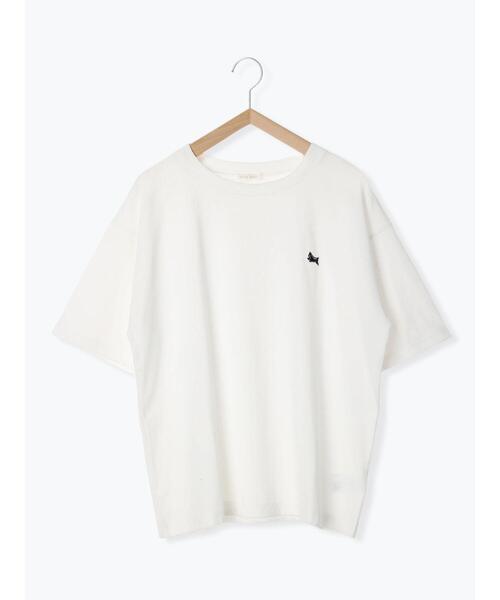 ehka sopo(エヘカソポ)の「シュナウザーワッペンTシャツ(Tシャツ/カットソー・レディース・オフホワイト/ピンク/ネイビー/グリーン・F)」の10枚目の写真