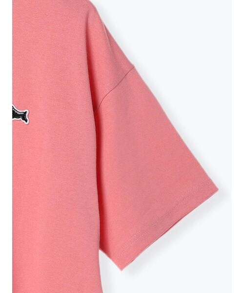 ehka sopo(エヘカソポ)の「シュナウザーワッペンTシャツ(Tシャツ/カットソー・レディース・オフホワイト/ピンク/ネイビー/グリーン・F)」の7枚目の写真