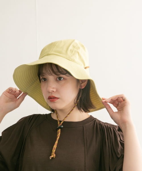 KBF（ケイビーエフ）の「コード付きワイドブリムHAT（ハット・レディース・ブラック/ベージュ系その他・ONE）」の17枚目の写真