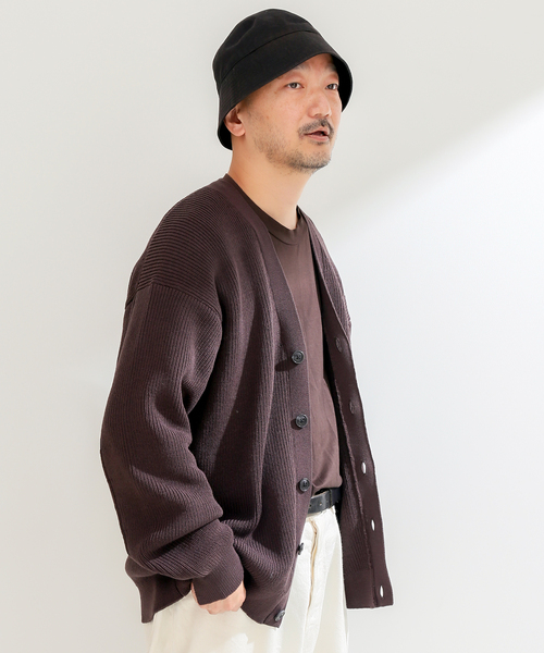 B.C STOCK（ベーセーストック）の「アゼカーディガン（カーディガン/ボレロ・メンズ・ブラウン/グリーン/イエロー・FREE）」の21枚目の写真