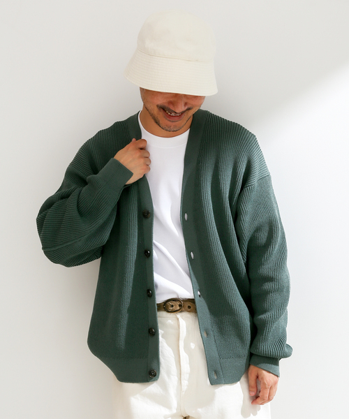 B.C STOCK（ベーセーストック）の「アゼカーディガン（カーディガン/ボレロ・メンズ・ブラウン/グリーン/イエロー・FREE）」の14枚目の写真