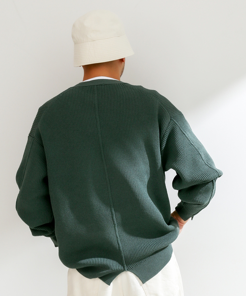 B.C STOCK（ベーセーストック）の「アゼカーディガン（カーディガン/ボレロ・メンズ・ブラウン/グリーン/イエロー・FREE）」の7枚目の写真