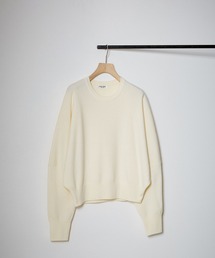 SALON adam et rope' | クロップドクルーネックニットプルオーバー【セットアップ対応・洗える】(スウェット)