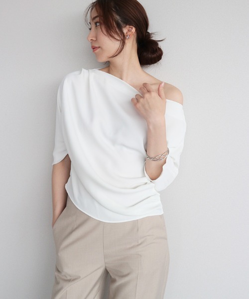 AMBIENT（アンビエント）の「ドルマンタックトップス（Tシャツ/カットソー・レディース・ミント/グレー/ブラック/ホワイト・FREE）」の15枚目の写真