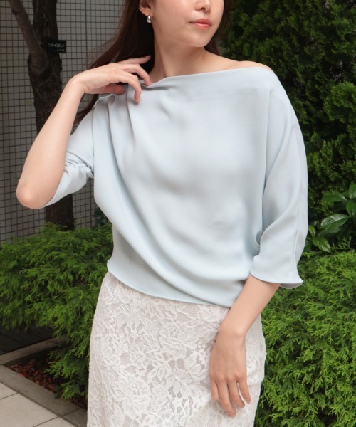 AMBIENT（アンビエント）の「ドルマンタックトップス（Tシャツ/カットソー・レディース・ミント/グレー/ブラック/ホワイト・FREE）」の14枚目の写真